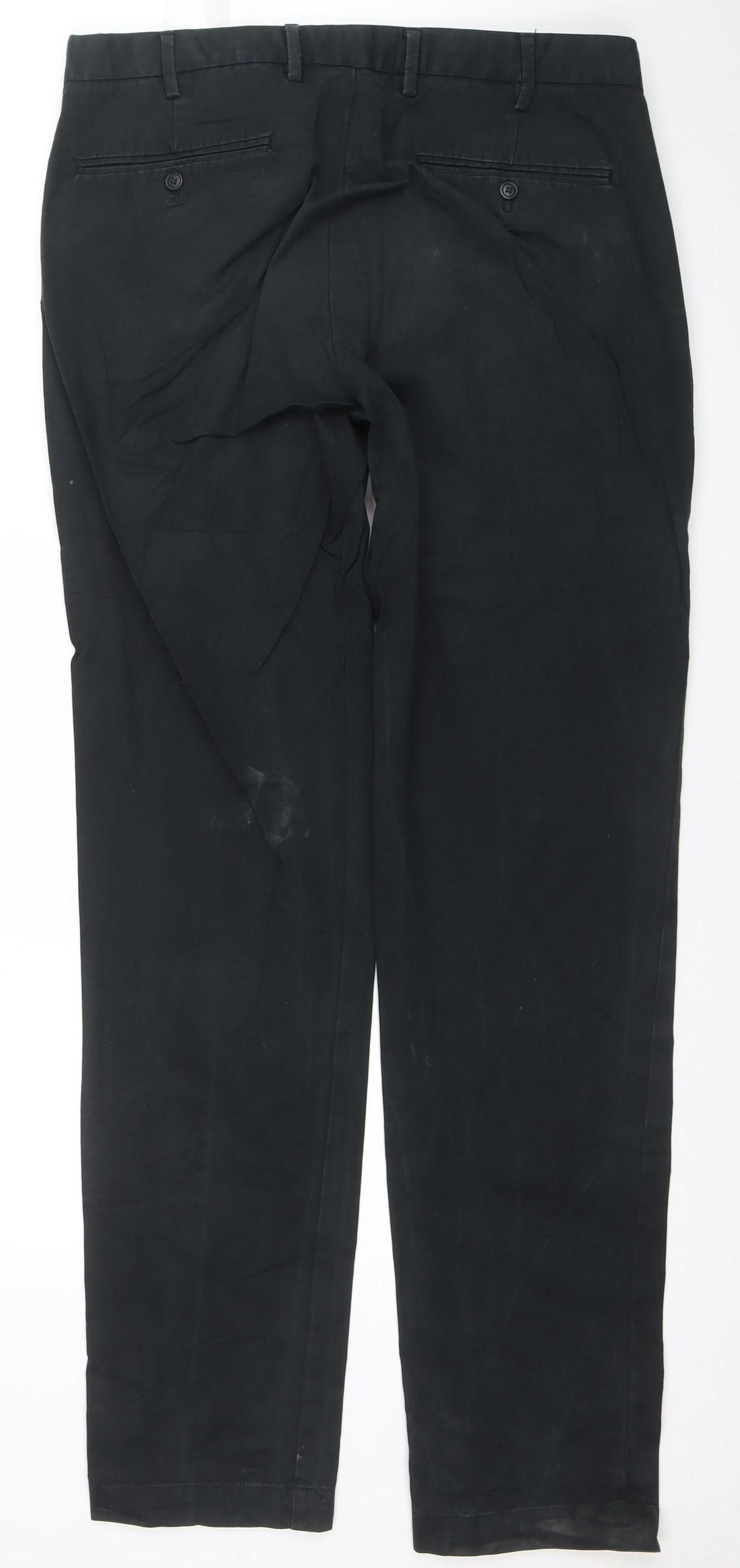 GAP Men's Black Slim Fit Chino Trousers 36x36 Cotton Stretch