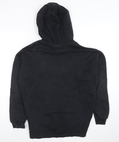 Adidas Women Black Size 10 Pullover Hoodie with Logo & Pockets