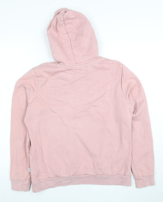 Puma Women's Pink Pullover Hoodie Size L Cotton Blend Logo