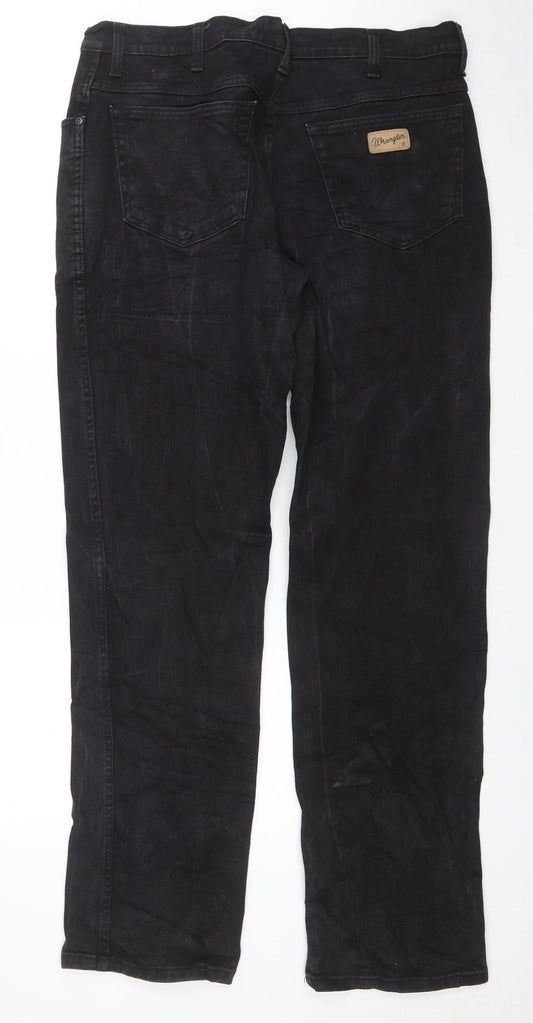 Wrangler Men's Black Texas Stretch Straight Fit Jeans W36 L34