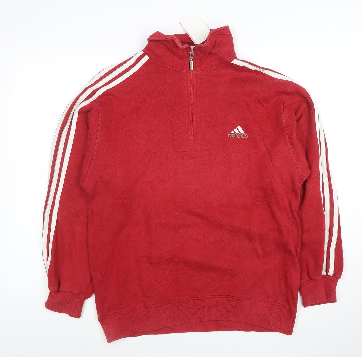 Adidas Men's Red 1/2 Zip Sweatshirt XS Regular Fit Sportswear