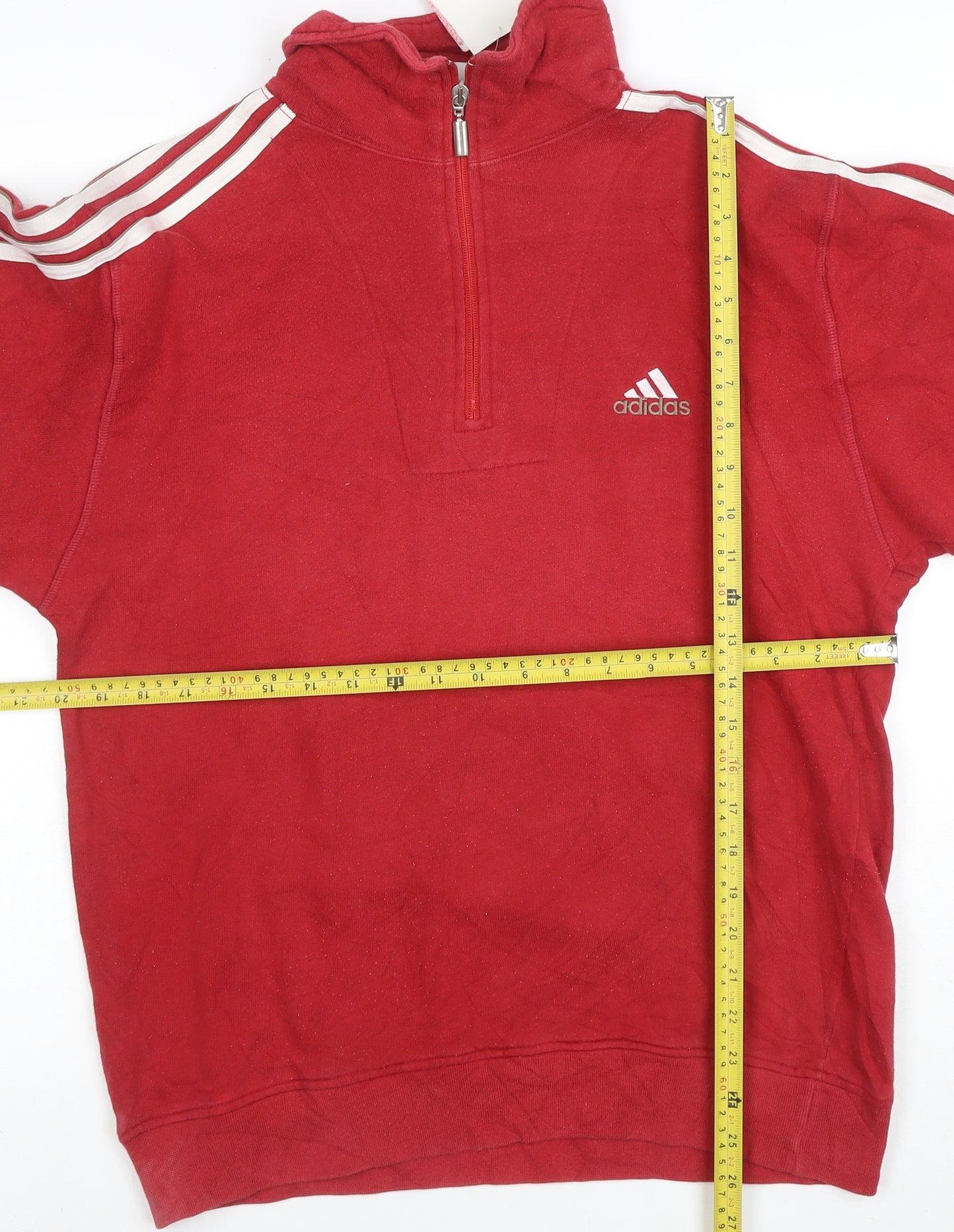 Adidas Men's Red 1/2 Zip Sweatshirt XS Regular Fit Sportswear