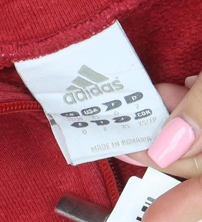 Adidas Men's Red 1/2 Zip Sweatshirt XS Regular Fit Sportswear