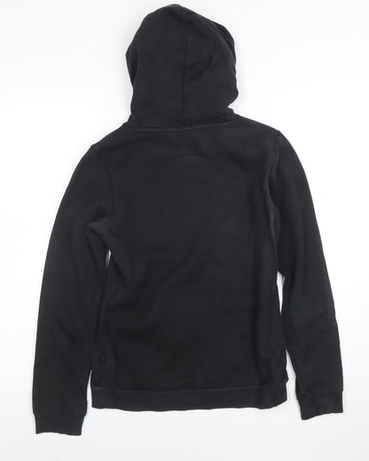 Puma Boys Black Pullover Hoodie Size 14 Years Cotton Blend Logo Print
