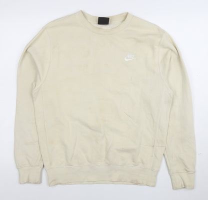 Nike Women’s Beige Small Crew Neck Pullover Sweatshirt