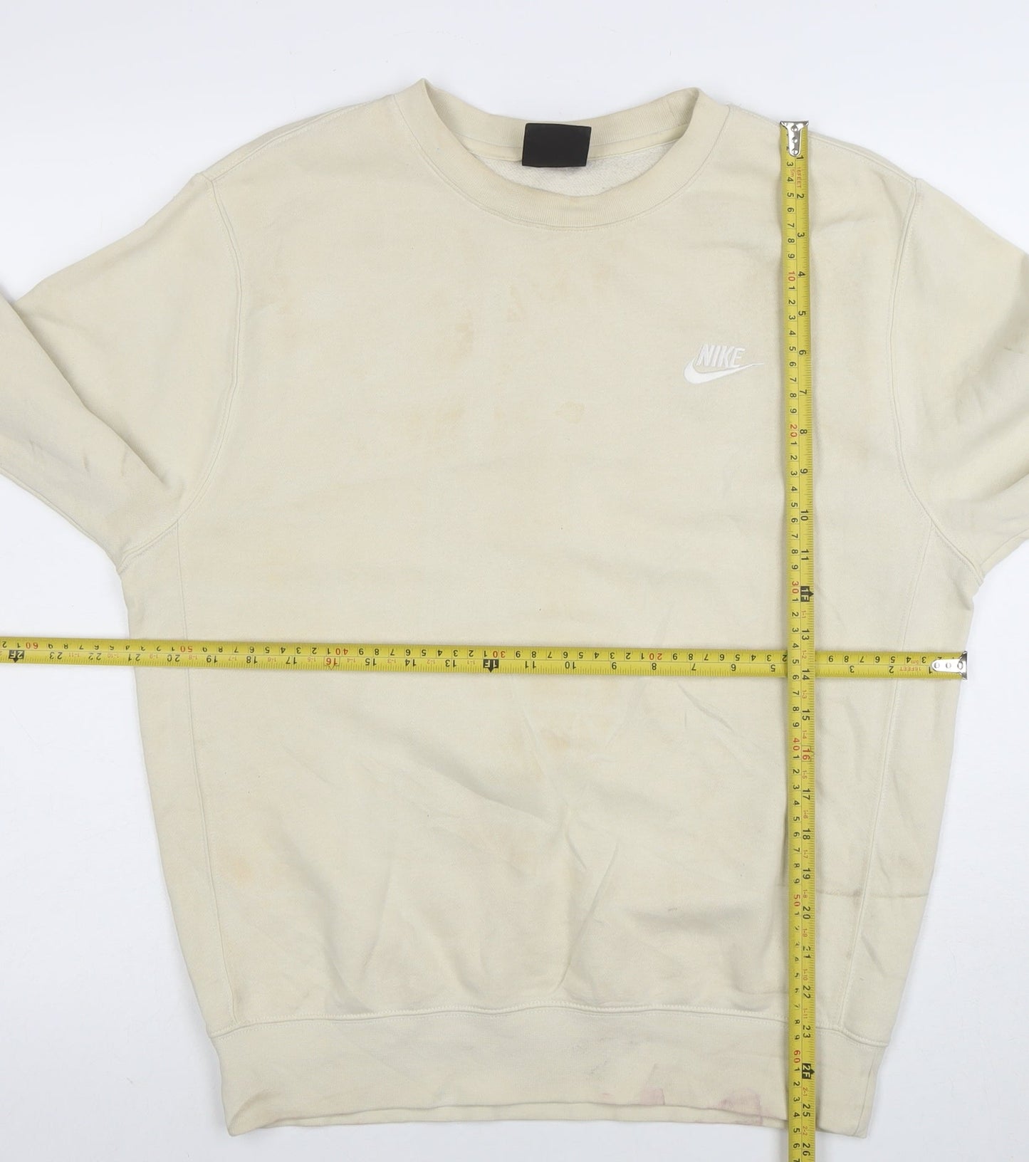 Nike Women’s Beige Small Crew Neck Pullover Sweatshirt