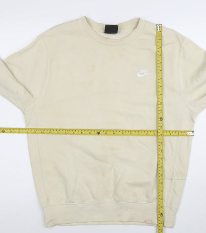 Nike Women’s Beige Small Crew Neck Pullover Sweatshirt
