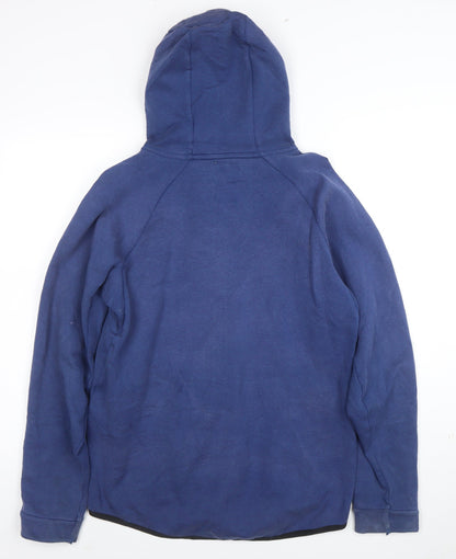 Nike Men's Blue Full Zip Hoodie Size S Lightweight Fleece Sportswear