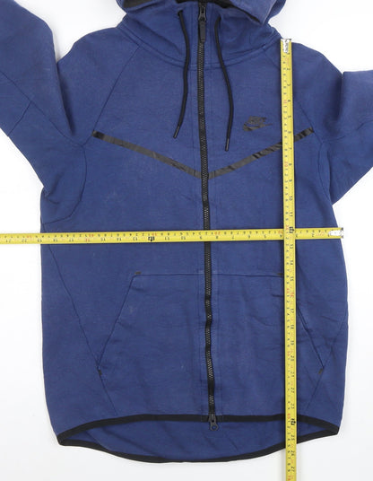 Nike Men's Blue Full Zip Hoodie Size S Lightweight Fleece Sportswear