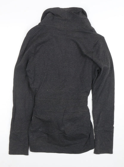 The North Face Women's Grey Belted Cotton Blend Coatigan Size S