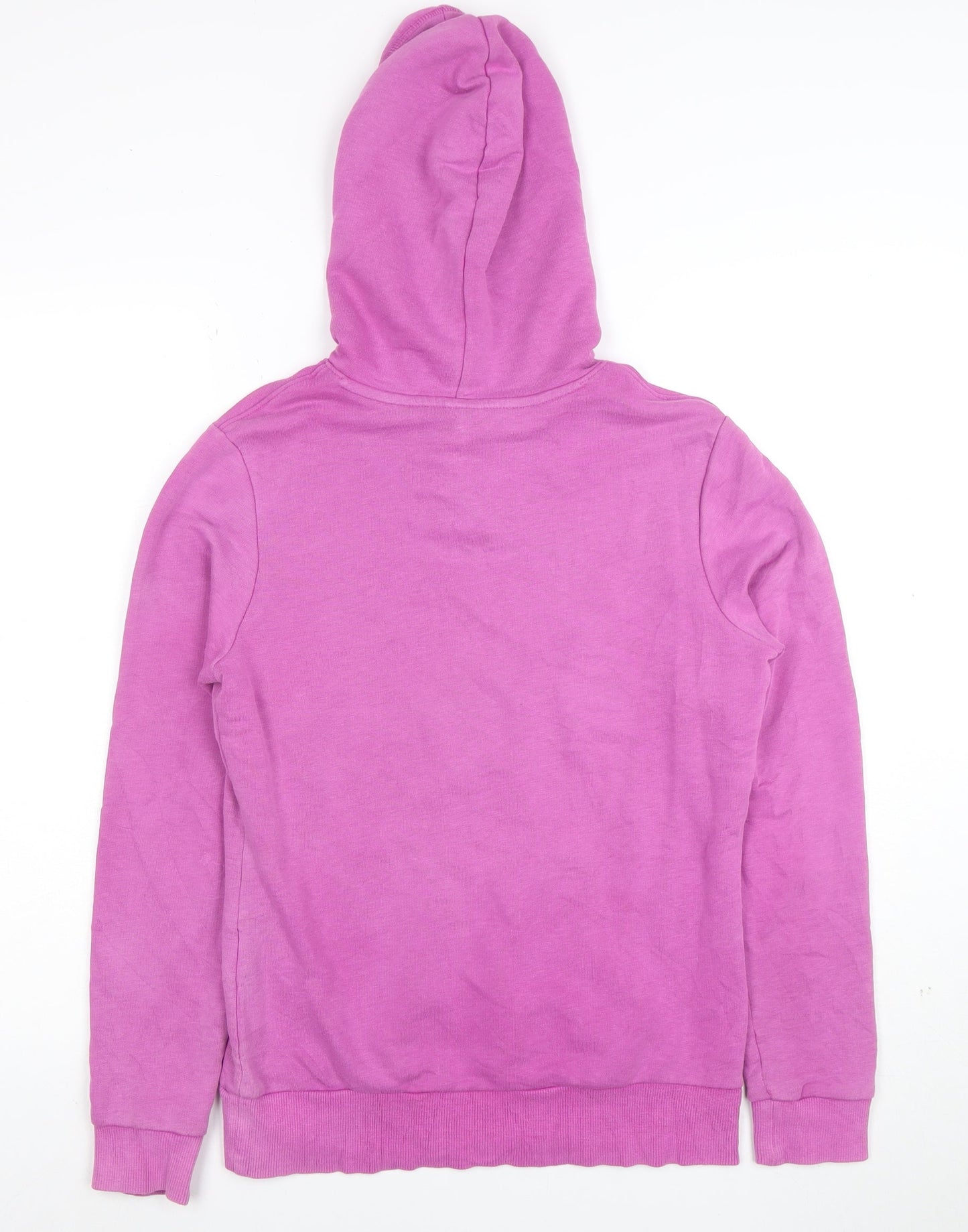 Puma Womens Pink Pullover Hoodie Size 10 Cotton Blend Logo Design