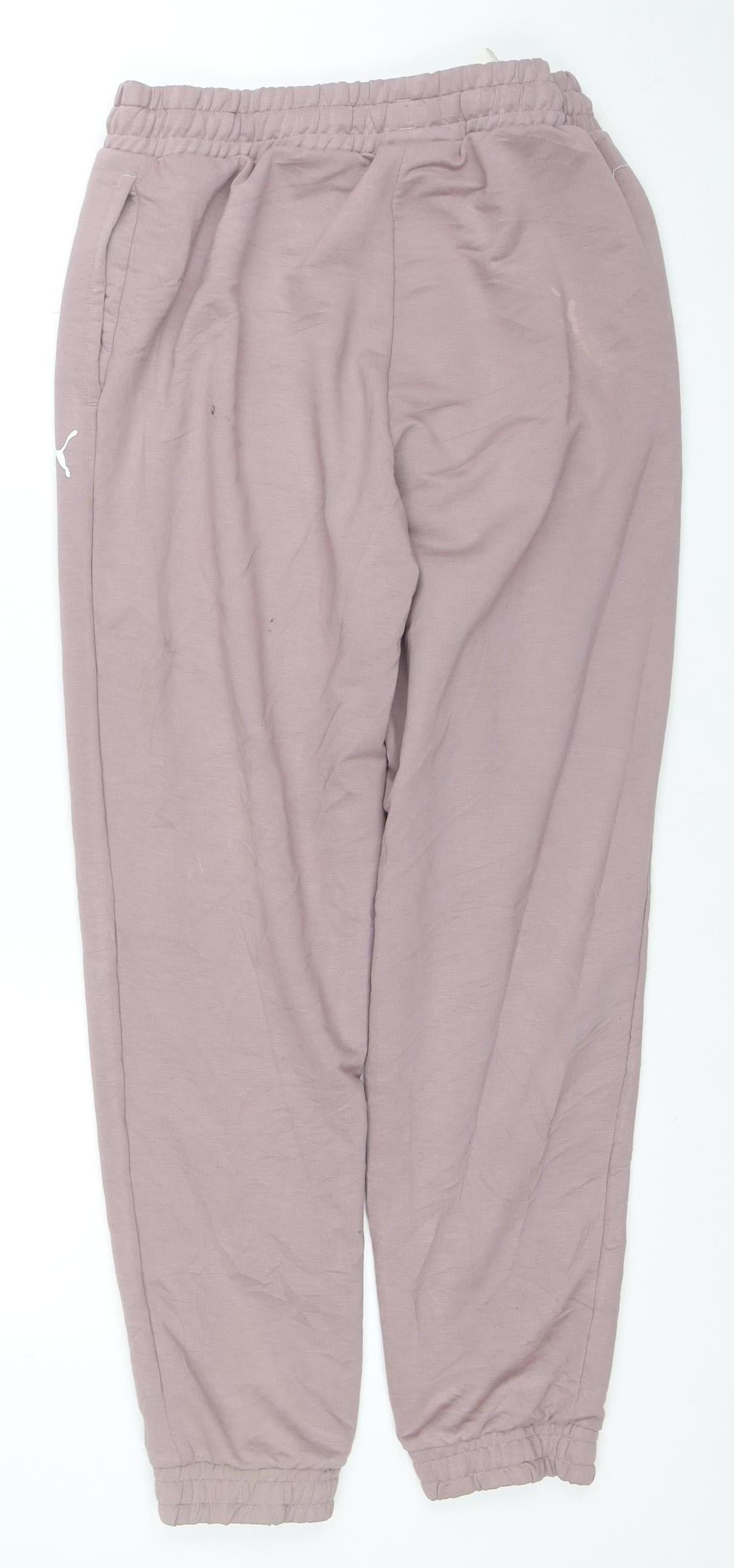 PUMA Women’s Purple Jogger Trousers Size S Lightweight Activewear