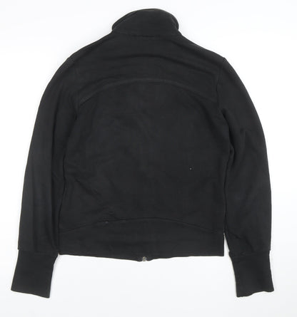 Puma Women's Black Size 12 Full Zip Sweatshirt with Gold Logo