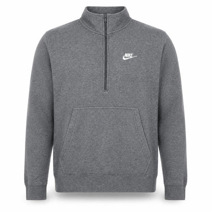 Nike Mens Grey 1/2 Zip Fleece Sweatshirt Medium Regular Fit
