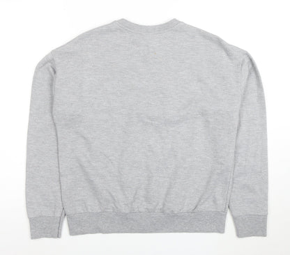 Disney Women's Grey Stitch Sweatshirt XS Crew Neck Pullover
