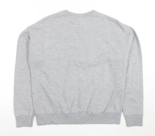 Disney Women's Grey Stitch Sweatshirt XS Crew Neck Pullover