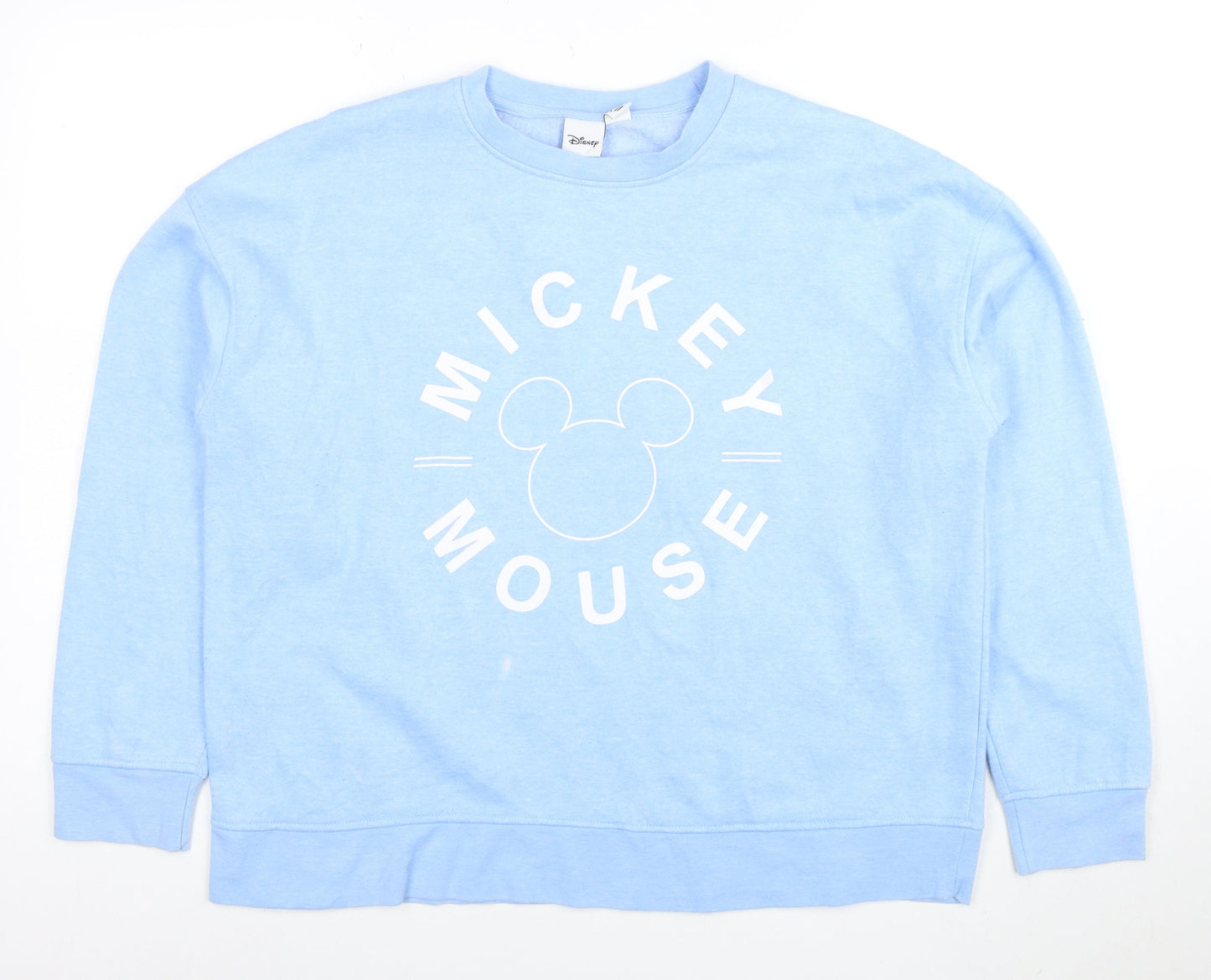 Disney Women Blue Mickey Mouse Pullover Sweatshirt M