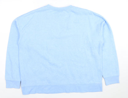 Disney Women Blue Mickey Mouse Pullover Sweatshirt M