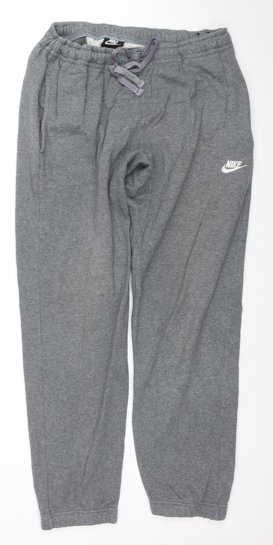 Nike Men's Grey XL Fleece Sweatpants Joggers with Drawstring