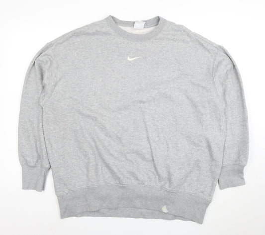 Nike Women’s Grey Crew Neck Pullover Sweatshirt Size L