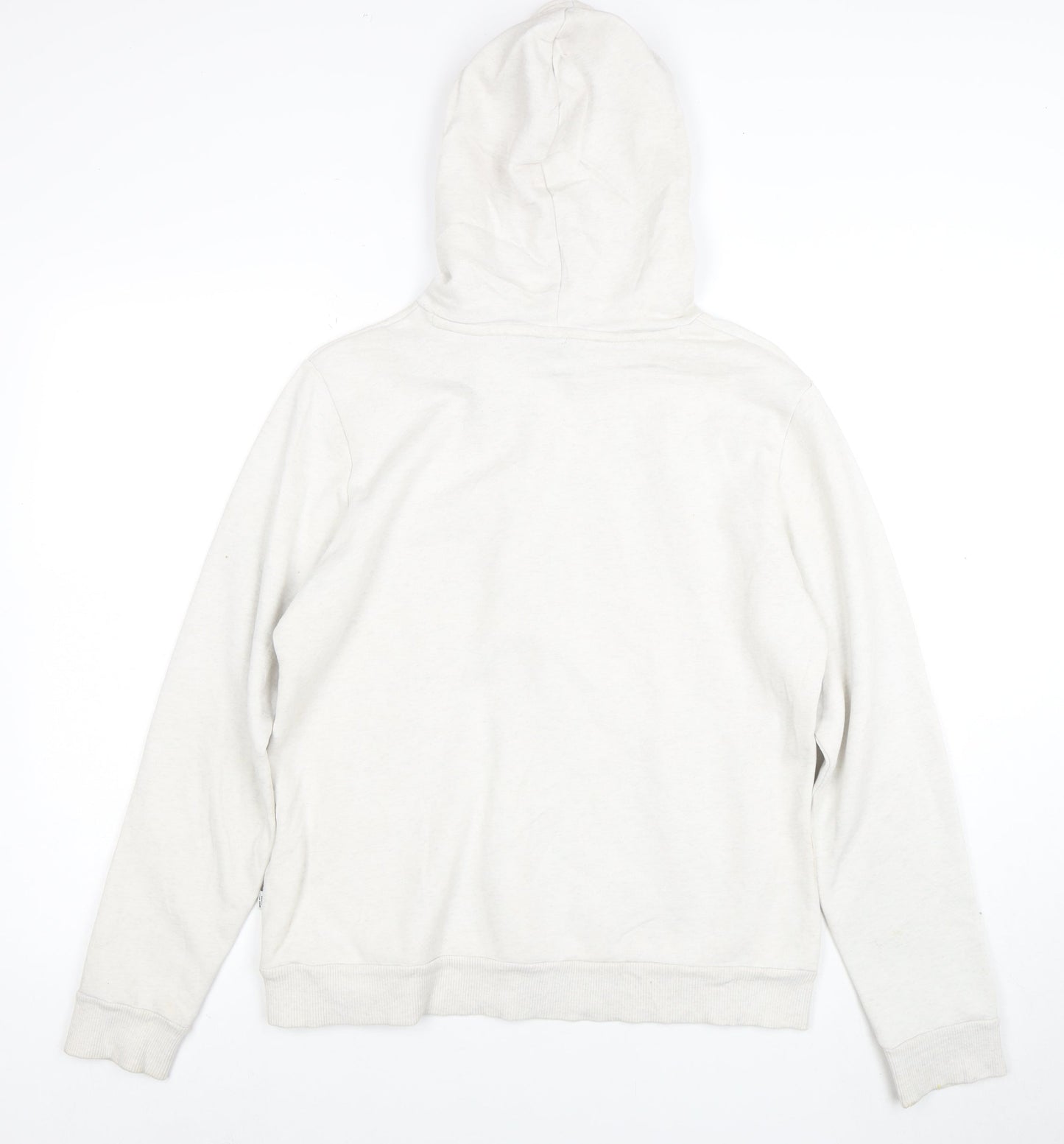 Puma Women White Pullover Hoodie L Cotton Blend Casual