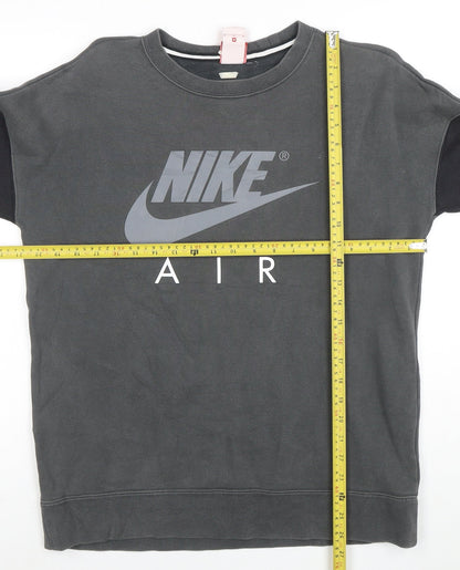 Nike Men's Grey Air Logo Crew Neck Sweatshirt Size M