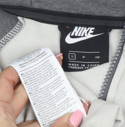 Nike Men's Grey Full Zip Hoodie Size S Regular Fit Cotton Blend