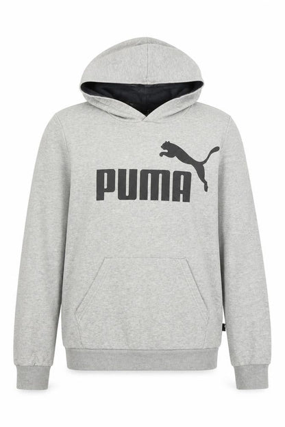 Puma Boys Grey Pullover Hoodie XL 13-14 Years Cotton Blend Logo