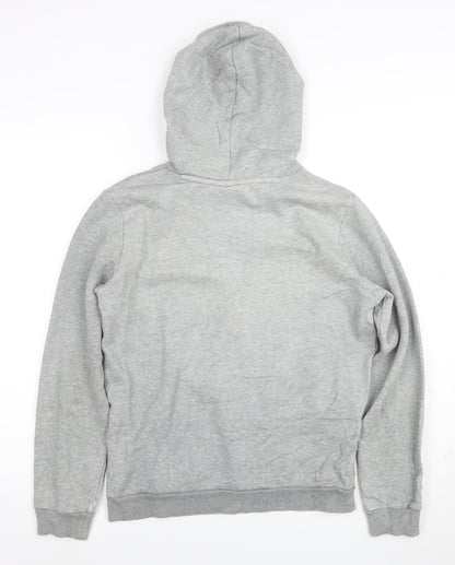 Puma Boys Grey Pullover Hoodie XL 13-14 Years Cotton Blend Logo