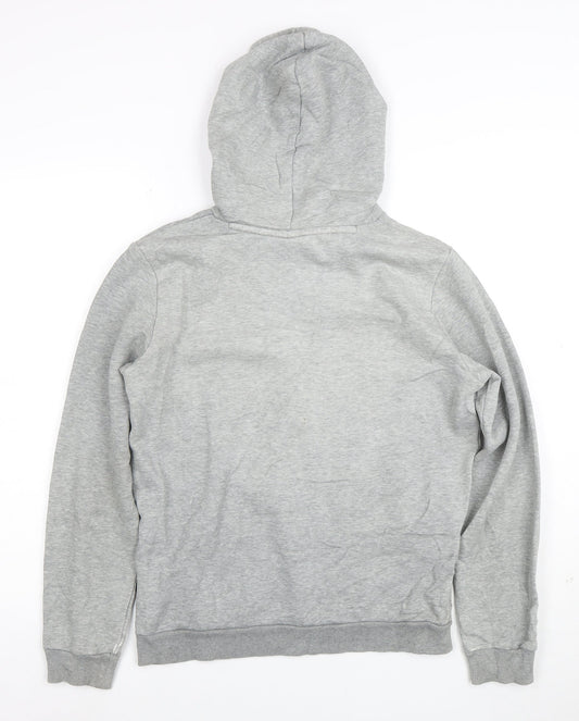 Puma Boys Grey Pullover Hoodie XL 13-14 Years Cotton Blend Logo