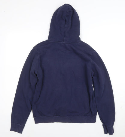 Puma Women's Navy Blue Pullover Hoodie Size M Logo Design