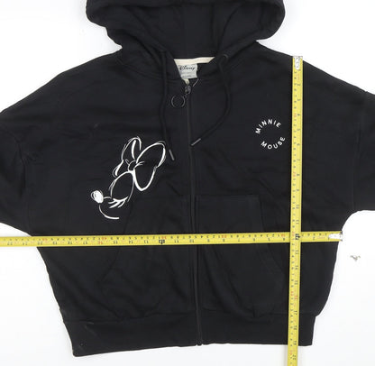 Disney Girls Black Minnie Mouse Full Zip Hoodie 10-11 Years