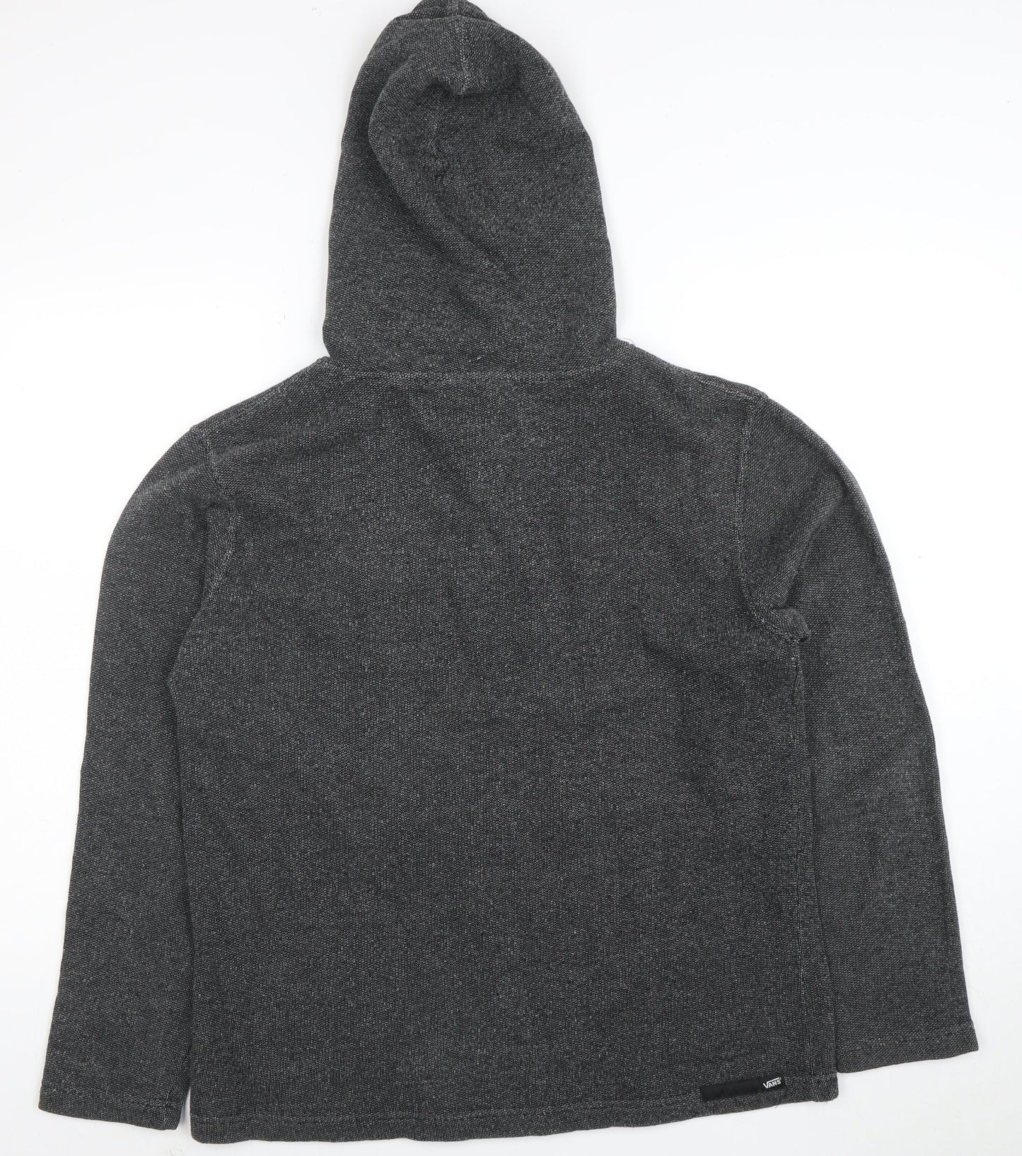 Vans Men’s Grey Henley Hoodie Size S Knit Cotton Blend