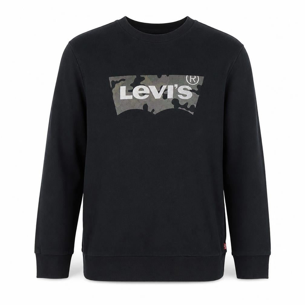 Levi's Men's Black Crew Neck Logo Sweatshirt Size S Regular Fit