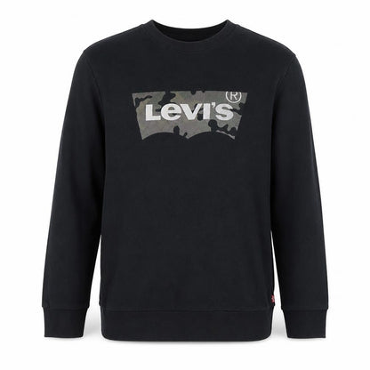 Levi's Men's Black Crew Neck Logo Sweatshirt Size S Regular Fit