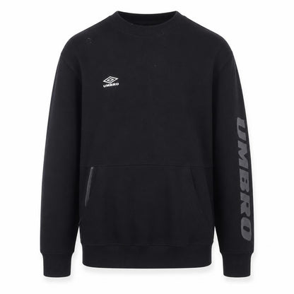 Umbro Men’s Black Small Logo Crew Neck Pullover Sweatshirt