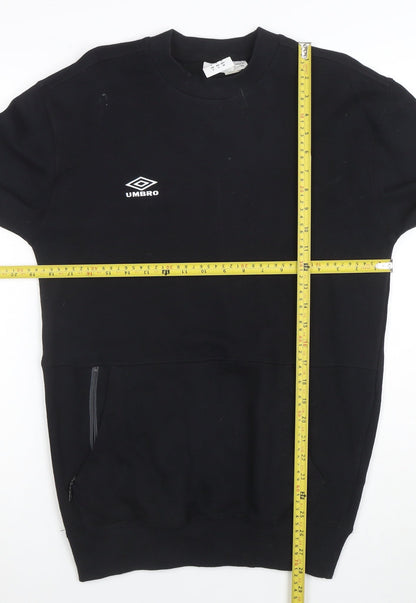 Umbro Men’s Black Small Logo Crew Neck Pullover Sweatshirt