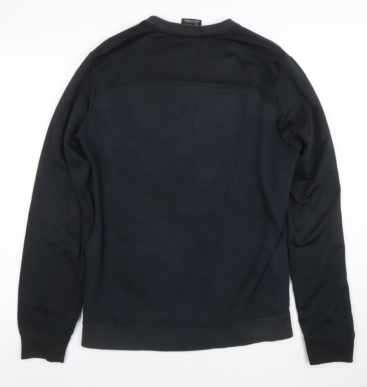 Nike Men's Black S Pullover Sweatshirt with Zip Pocket