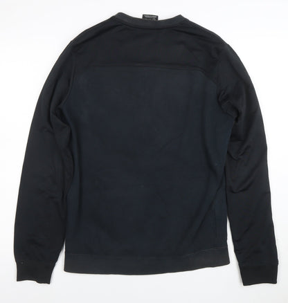 Nike Men's Black S Pullover Sweatshirt with Zip Pocket