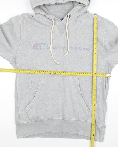 Champion Men's Grey Medium Pullover Hoodie with Logo