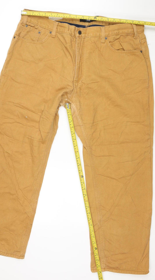 Berkley Jensen Men's Beige Work Jeans 40x30 Cotton Straight Fit
