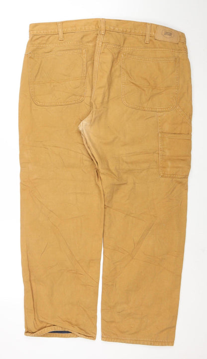 Berkley Jensen Men's Beige Work Jeans 40x30 Cotton Straight Fit