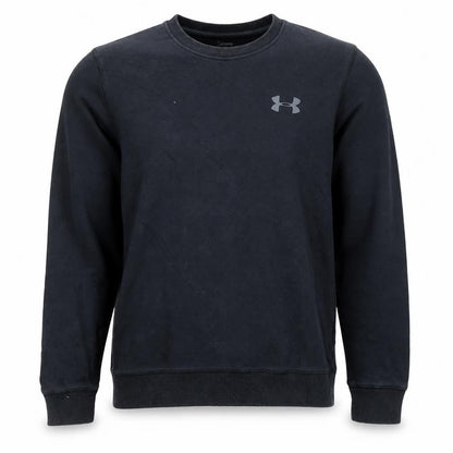 Under Armour Men's Black Small Crew Neck Fleece Pullover Sweatshirt