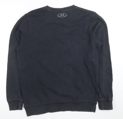 Under Armour Men's Black Small Crew Neck Fleece Pullover Sweatshirt