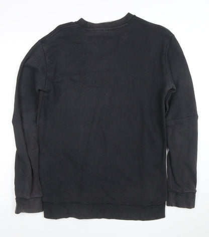 Adidas Mens Black Crew Neck Pullover Sweatshirt S