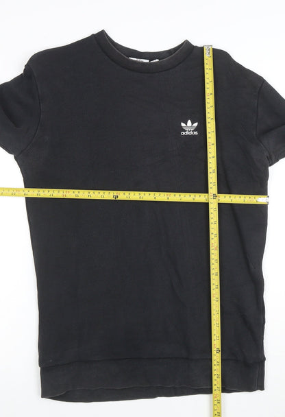 Adidas Mens Black Crew Neck Pullover Sweatshirt S