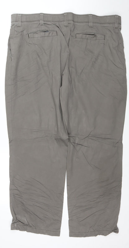 Wrangler Men's Grey Cotton Blend Chino Trousers Size 40 Regular