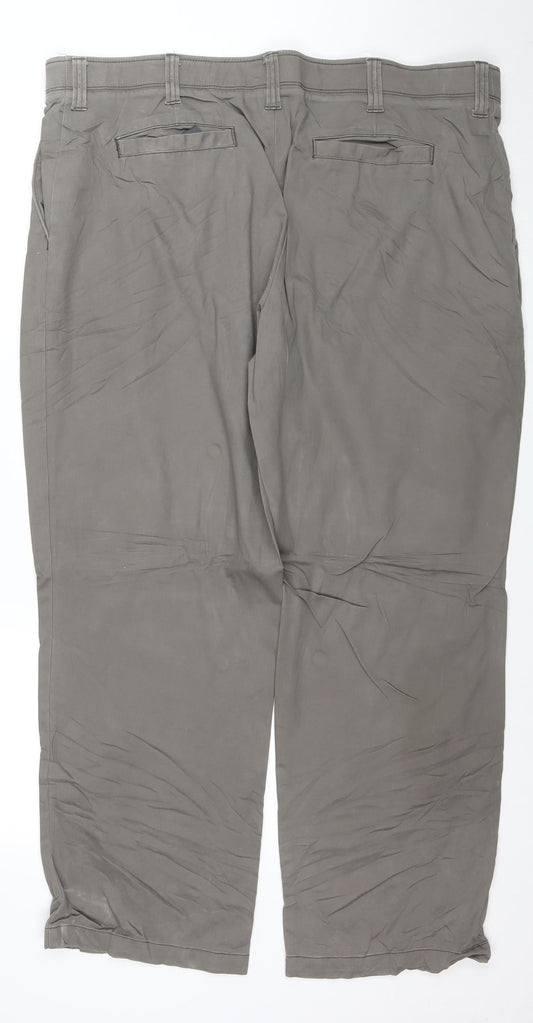 Wrangler Men's Grey Cotton Blend Chino Trousers Size 40 Regular