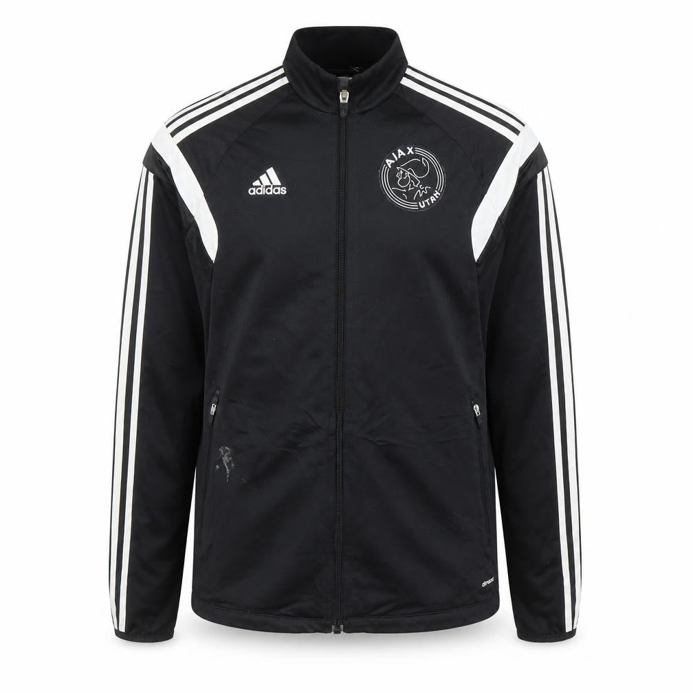 Adidas Women Black Full Zip Ajax Hoodie S ClimaCool Polyester