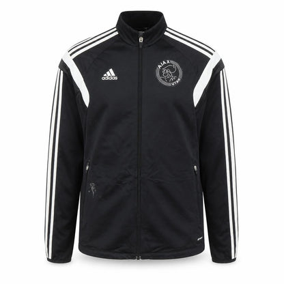Adidas Women Black Full Zip Ajax Hoodie S ClimaCool Polyester